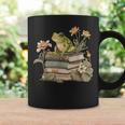 Cottagecore Aesthetic Frog Reading Book Mushroom Lover Coffee Mug Gifts ideas