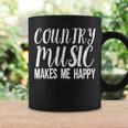 Country Music Lover Quote Country Music Makes Me Happy Coffee Mug Gifts ideas