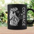 Courage Brave Lion Fighters Fearless Inspiring Coffee Mug Gifts ideas