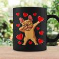 The Cream French Bulldog Dabbing Heart Valentines Day Coffee Mug Gifts ideas
