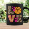 Cute Love Basketball Leopard Print Girls Basketball Coffee Mug Gifts ideas