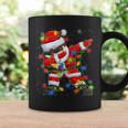 Dabbing Santa Black African American Christmas Tree Lights Coffee Mug Gifts ideas