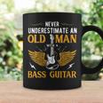 Dad Never Underestimate An Old Man With A Bass Guitar Coffee Mug Gifts ideas