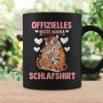 Damen Offizielles Beste Mama Schlaf Tiger Muttertag Mutter Mit-Ausschnitt Tassen Geschenkideen