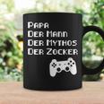 Damen Papa Zockerater Gamer Geburtstag Spruch Lustig Geschenk Mit-Ausschnitt Tassen Geschenkideen