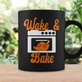 Damen Wake & Bake Thanksgiving Truthahn Lustiger Papa Witz Friendsgiving Mit-Ausschnitt Tassen Geschenkideen