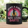 Dart Player Vintage Retro Just A Girl Who Loves Darts Coffee Mug Gifts ideas