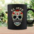 Day Of The Dead Mexico El Jefe Boss Sugar Skull Halloween Coffee Mug Gifts ideas