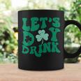 Lets Day Drink Groovy Vintage St Patrick's Day Women's Lucky Coffee Mug Gifts ideas