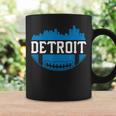 Detroit Football Vintage Michigan Skyline Retro Lion Coffee Mug Gifts ideas