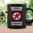 Deutsche Sprache, Schwere Sprache Tassen für Herren, Lustiges Sprachlerner Motiv Geschenkideen