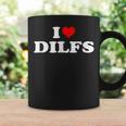 Divertido Me Encantan Los Dilf Me Encantan Los Dilf Red Heart Cool Taza de café Ideas de regalos