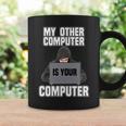 Divertido Mi Otra Computadora Es Tu Pro Hacker Manga Larga Taza de café Ideas de regalos