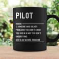 Divertido Título De Trabajo De Pilot Definition Taza de café Ideas de regalos