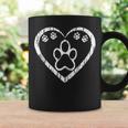 Dog Lover Damen Herren Mama Papa Herz Hund Pfotenabdruck Tassen Geschenkideen