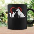 Dog Puppy And Baby Cat Heart Animal Dog & Cat Coffee Mug Gifts ideas