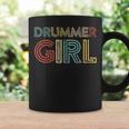 Drummer Girl Retro Vintage Drumming Musician Percussionist Coffee Mug Gifts ideas