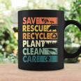 Earth Day Save Rescue Animals Recycle Plastics Planet Coffee Mug Gifts ideas