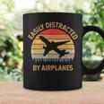 Easily Distracted By Airplanes Vintage Retro Coffee Mug Gifts ideas