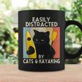Easily Distracted By Cats & Kayaking Cat Lovers Kayakers Coffee Mug Gifts ideas