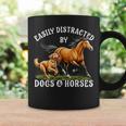 Easily Distracted By Horses And Dogs Girls Equestrian Coffee Mug Gifts ideas