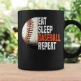 Eat Sleep Baseball Repeat Baseball Player Retro Baseball Coffee Mug Gifts ideas