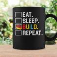 Eat Sleep Build Repeat Master Builder Bricks Blocks Coffee Mug Gifts ideas