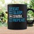 Eat Sleep Swim Repeat Swimming Swimmer For Men Coffee Mug Gifts ideas