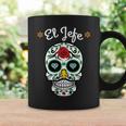 El Jefe Coloré Sucre Calavera Skull Dia De Los Muertos Tasse Idées cadeaux