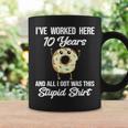 Employee Appreciation 10 Year Work Anniversary Donut Coffee Mug Gifts ideas