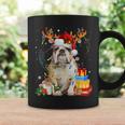 English Bulldog Christmas Dog Reindeer Tassen Geschenkideen