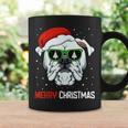 English Bulldog Merry Christmas Pajama Cute Dog Santa Hat Coffee Mug Gifts ideas