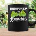 Everyday I'm Brusselin Cute Food Pun Vegan Lover Coffee Mug Gifts ideas