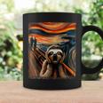 Expressionist Scream For Sloth Lovers Artistic Sloth Coffee Mug Gifts ideas