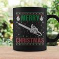 Family Xmas Pajamas Matching Chainsaw Ugly Christmas Coffee Mug Gifts ideas