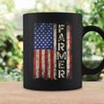 Farmer Tractors Usa American Flag Patriotic Farming Men Coffee Mug Gifts ideas