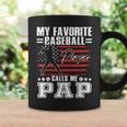 My Favorite Baseball Player Calls Me Pap American Flag Coffee Mug Gifts ideas