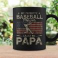 My Favorite Baseball Player Calls Me Papa Father's Day Coffee Mug Gifts ideas
