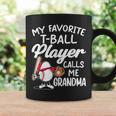 My Favorite T-Ball Player Calls Me Grandma Ball Matching Coffee Mug Gifts ideas