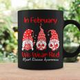 In February We Wear Red Three Gnomes Heart Disease Awareness Coffee Mug Gifts ideas