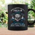 Fireman Biker Skull Never Underestimate Motorcycle Coffee Mug Gifts ideas