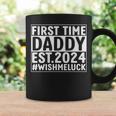 First Time Daddy Est 2024 Lustiger Neuer Papa Neuerater Tassen Geschenkideen