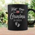 First Time Grandma 2024 Cute Heart Mother's Day New Grandma Coffee Mug Gifts ideas