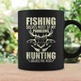 Fishing Solves Most Of My Problems Hunting Hunter Dad Coffee Mug Gifts ideas