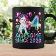Flossing Unicorn 4 Year Old 4Th Birthday Girl Unicorn Party Coffee Mug Gifts ideas