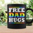 Free Dad Hugs Rainbow Lgbt Pride Month Fathers Day Coffee Mug Gifts ideas