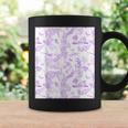 French Mauve Toile Chinoiserie With Flowers Leopards Coffee Mug Gifts ideas