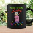 Crazy Stitching Lady With Quilting Patterns For Sewers Coffee Mug Gifts ideas