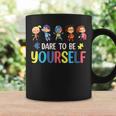 Dare To Be Yourself Autism Awareness Superheroes Month Coffee Mug Gifts ideas