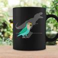 Dinosaur T-Rex Shadow Dutch Blue Peach Faced Lovebird Coffee Mug Gifts ideas